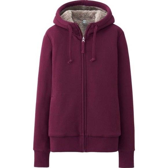 Uniqlo Jackets & Coats Uniqlo Fur Lined Sweat Zip Hoodie Poshmark
